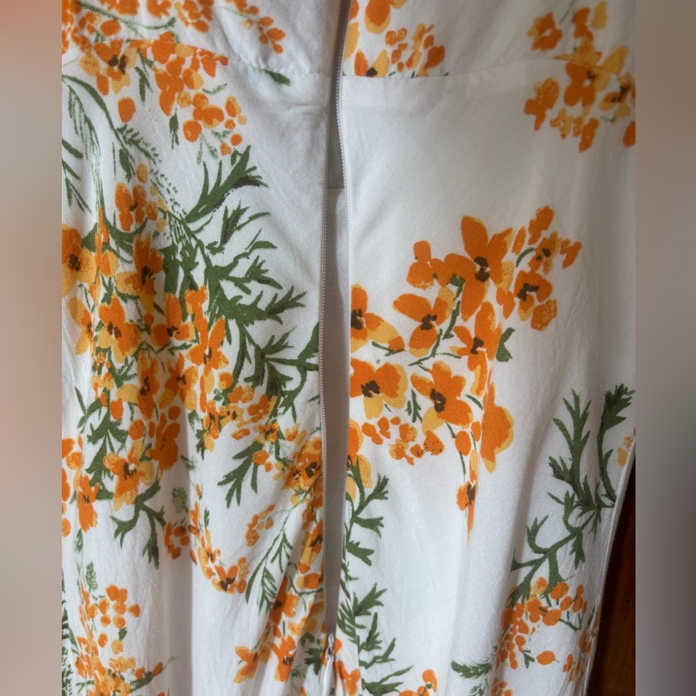 Sweet Pot Orange Floral Dress - Picture 9 of 12